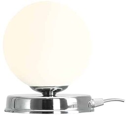 Aldex Lampa biurkowa metalowa chromowana szklana 17cm 1076B4_S
