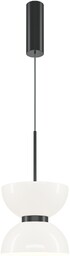 KYOTO Lampa wisząca czarna marmur szkło H350cm fi22cm