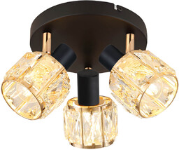 Candellux Plafon kryształowy Dubai 98-30214 do sypialni bursztynowy