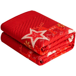 Narzuta bożonarodzeniowa pikowana czerwona NLW-19