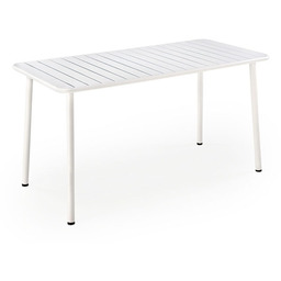 Stół ogrodowy biały mat 140 x 70 cm