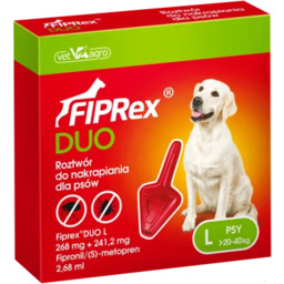 VET-AGRO Fiprex DUO L 20-40kg roztwór dla psów