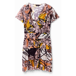 Sukienka mini z motywem orchidei M. Christian Lacroix