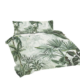Matex Pościel bawełniana 160x200 Liście palmy zielona Universal