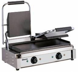 Bartscher Grill kontaktowy podwójny żeliwny, płyta gładka, 470