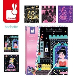 Janod, zestaw kreatywny Do zdrapywania Księżniczki