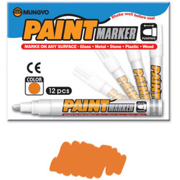 Zestaw 12 szt. - Marker Olejowy Pomarańczowy MUNGYO