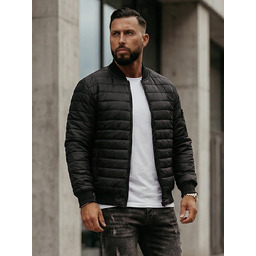 Kurtka męska przejściowa pikowana bomberka czarna Denley Abram