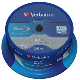 Płyty Blu-Ray BD-R SL Verbatim 25GB Cake 25szt.