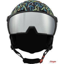 Kask narciarski Blizzard Flash Visor junior black/multicolor