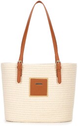 Damski koszyk z domieszką bawełny beżowy