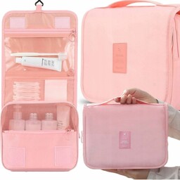 Kosmetyczka Damska Podróżna Rozkładana Różowa, 1szt