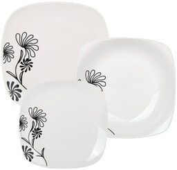 Komplet obiadowy serwis kwiaty porcelana na 6 osób
