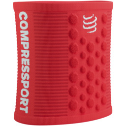 COMPRESSPORT Frotka na nadgarstek SWEATBAND 3D.DOTS fluo red/white