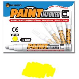 Zestaw 12 szt. - Marker Olejowy Żółty MUNGYO