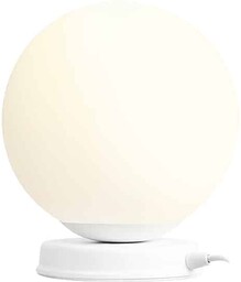 Aldex Lampa biurkowa metalowa biała kulista 1076B_M
