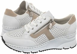 Sneakersy Rieker Białe/Beżowe N6304-80 (RI77-a)