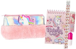 Jednorożec Zestaw szkolny dla dziewczynki: piórnik+akcesoria Uniwersalny