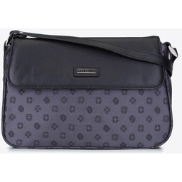 Torebka crossbody ze skóry i żakardu z monogramem