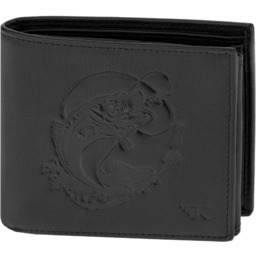Portfel dla wędkarza czarny poziomy skórzany Greg