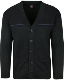 Kardigan, Czarny Sweter Wełniany Zapinany na Guziki, Elegancki,