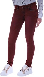 Bordowe jeansowe spodnie damskie