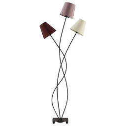Lindby - Melis 3 Lampa Podłogowa Brown/Grey/Black/Cream