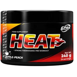 6Pak Nutrition Heat Jabłko-Brzoskwinia, 240 g