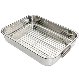 KitchenCraft brytfanna z rusztem ze stali nierdzewnej 43