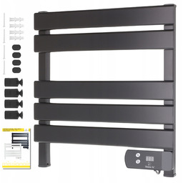 Mały Grzejnik Łazienkowy Elektryczny drabinka suszarka timer Czarny