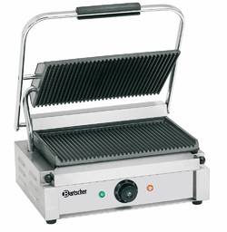 Bartscher Grill kontaktowy pojedyńczy żeliwny, płyta ryflowana, 335