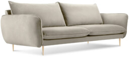 SOFA Vienna 4 osobowa na metalowych nogach, aksamitna