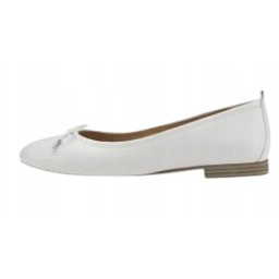 Tamaris Damskie Baleriny Białe z Kokardą 40 Ż6k