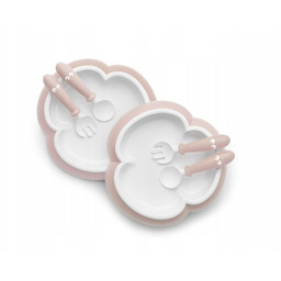 BabyBjörn Talerzyki ze sztućcami Powder Pink