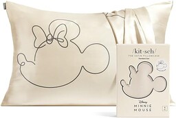 Satynowa poszewka na poduszkę z zamkiem błyskawicznym Mickey/Minnie