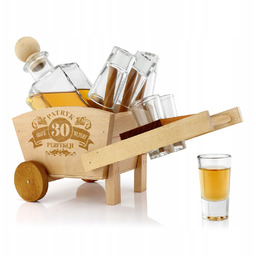 Karafka taczki z 6 kieliszkami Grawer