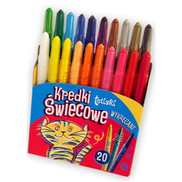 Kredki świecowe wykręcane KT010-AE - 20 kolorów