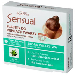 JOANNA Sensual Plastry do depilacji twarzy skóra wrażliwa,