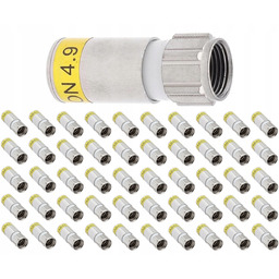 50 szt. Wtyki Kompresyjne Złącza Cabelcon F RG6