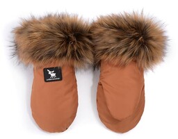 COTTONMOOSE RĘKAWICZKI Z FUTERKIEM kolor AMBER