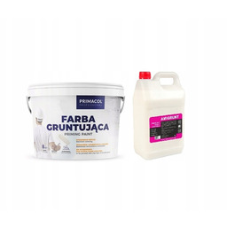 Zestaw Farba gruntująca Primacol 9l biała +Amigrunt 5