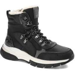 Czarne Botki Mustang Damskie Ocieplane Obuwie