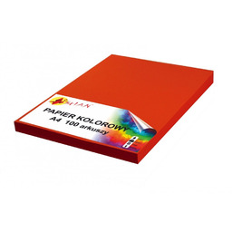 Papier kolorowy A4 120g czerwony intensywny 100 arkuszy