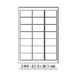 Samoprzylepne etykiety 63,5 x 38,1 mm, 21 etykiet,