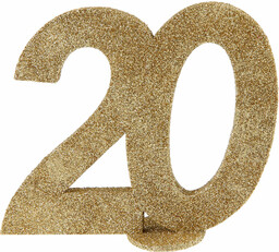 Dekoracja stołu Dwudziestka złota 20-stka - 1 szt.