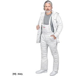 SMO-WHITE - Spodnie ocieplane ogrodniczki typu Master XL