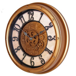 Zegar #2 Loft Steampunk z ruchomymi zębatkami/40cm