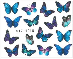 Naklejki wodne do paznokci motyle STZ-1010