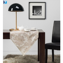 OBRUS 140x200 POLIESTER CAPPUCCINO ŻAKARDOWY