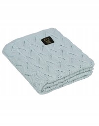 Yosoy Kocyk Spring ażurowy warkocz Klor Błękitny